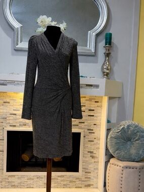 Peruvian Connection faux wrap dress size S